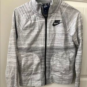Nike full zip women’s jacket small grey